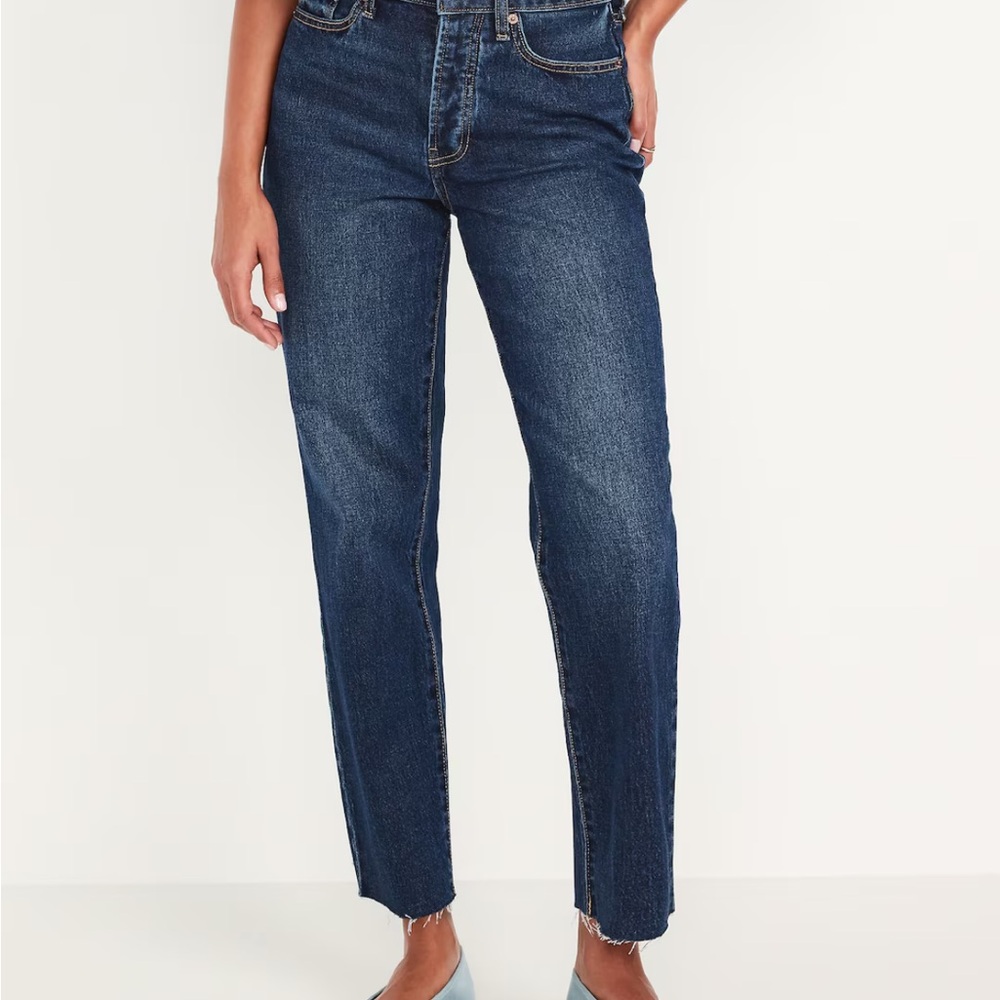 Old Navy High-Waisted Button-Fly OG Straight
Ankle Jeans